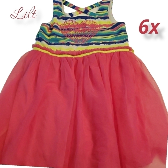 LILT Tank Sundress with Pink Tulle Skirt 6X VGUC - Picture 9 of 9